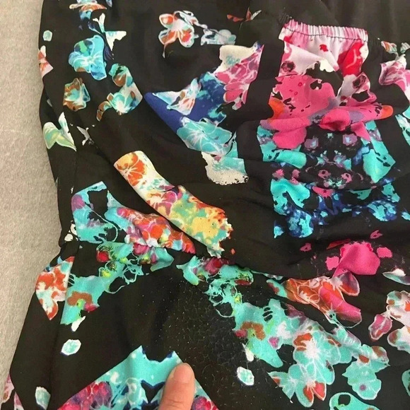 [M]Nicole  by Nicole Miller Black Floral Jumpsuit - Picture 9 of 9